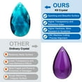 thumbnail image 4 of Uxcell K9 Crystal Pendants Teardrop Beads, 10 Pack 38mm Chandelier Prisms Parts Hanging Beads DIY Lamp Sky Blue, 4 of 7