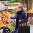 thumbnail image 6 of ENROSLU Reusable Grocery Bags with Long Handles, 10 Pack , 35L Large Foldable Reusable Shopping Bags,Durable and Eco Friendly-Grey, Washable Shopping Bags, 6 of 6