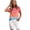 Pink, variant on Wang6 Womens Plus Size Short Sleeve T Shirts Causal Loose Fit Gradient Printed Summer Tops Trendy Crew Neck Tees Shirts Yellow XL