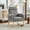 linen | dark gray, variant on Rocking Glider Chair for Nursery, Upholstered Accent Armchair with Side Pockets & Wood Frame, Comfortable Rocker for Living Room, Bedroom, and Lounge