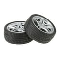 thumbnail image 2 of KLKCMS 2x Plastic Wheel Tire, Craft Accessories for DIY Robot Smart Car, Model Vehicle 48mm, 2 of 6