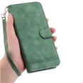 thumbnail image 4 of Funda Tipo Billetera para Samsung Galaxy A57 5G Carcasa Abatible con Porta Tarjetas, Bolsillo para Efectivo, Soporte Ajustable, Cierre Magnético y Correa de Muñeca Verde, 4 of 6