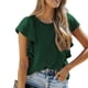 thumbnail image 1 of Tops para mujer,Tops con volantes para mujer Top puro con cuello redondo Tops con volantes para mujer Eleva tu experiencia, 1 of 6
