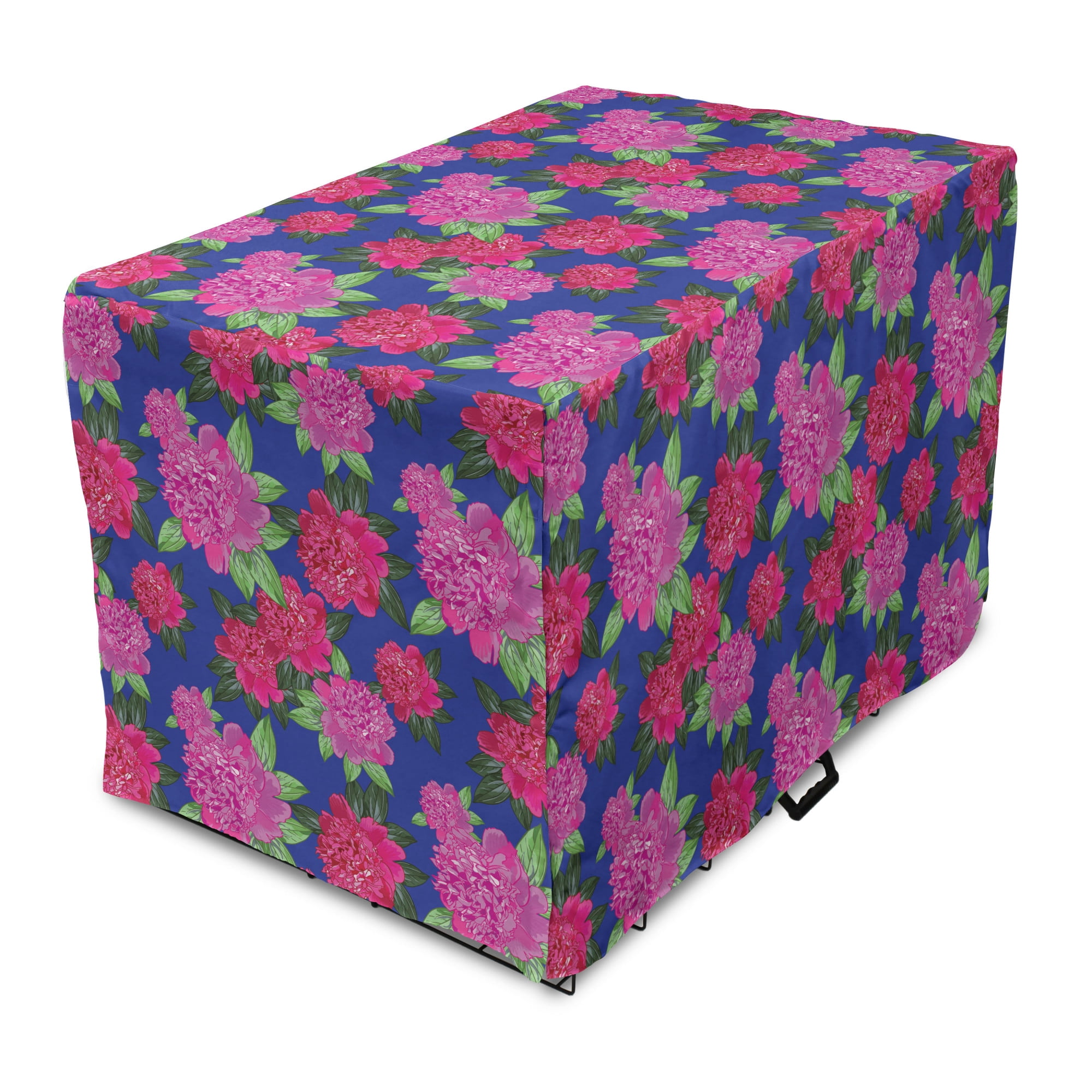 Floral Dog Crate Cover, Continued Pattern of Cloves Peony Flower Tones
