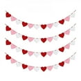 thumbnail image 3 of 3pcs Heart Garland for Valentines Day Decorations Red Pink Banner for Fireplace Anniversary Wedding Engagement Party Home Decor, 3 of 6