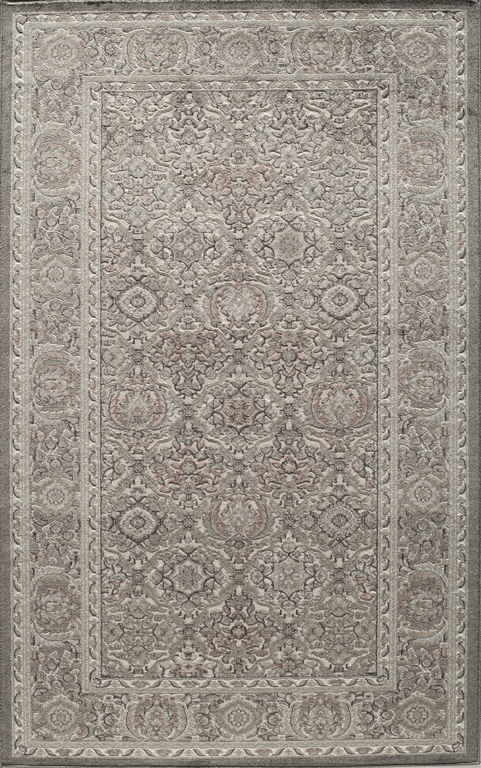 Rugs America Riviera Oriental Transitional Area Rug, Beige