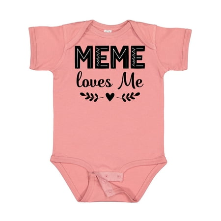 

Inktastic Meme Loves Me Baby Clothes Gift Baby Girl Bodysuit