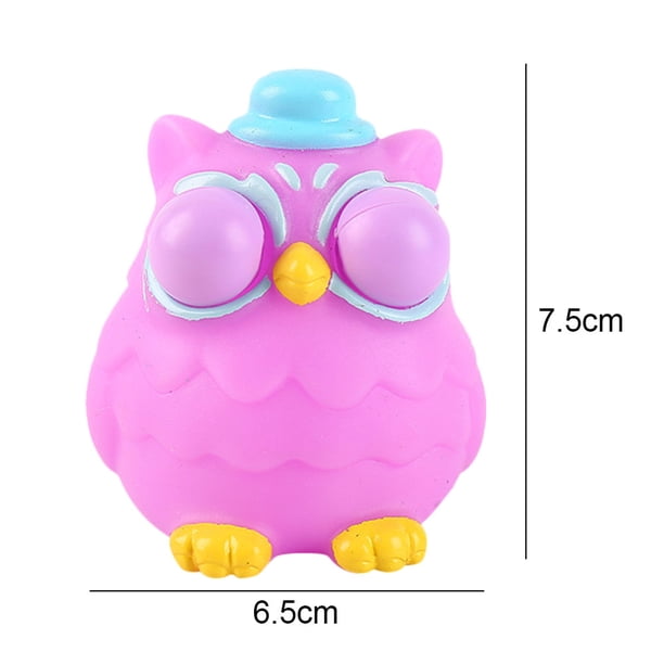 Búho antiestrés juguete TPR pegamento suave juguete para aliviar el estrés para niños regalos (rosa) Likrtyny Para estrenar