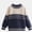 Navy, variant on WAVSUF Boys Sweater, Loose Fit Round Neck Striped Printed Winter Warm Trendy Pullover Brown 7-8