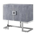 thumbnail image 2 of Posh Living Maleia 2-Doors Oak Veneer Wood Accent Chest in Gray Oak/Chrome, 2 of 10