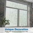 thumbnail image 4 of Sanmadrola 17.7''x158'' Frosted Window Film Non-Adhesive, Frosting Privacy Film for Glass Windows, Self Static-Cling Decorative Window Cling for Home Office UV Protection Cross Pattern, 4 of 7