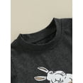 thumbnail image 4 of Toddler Baby Boys Easter Outfits Letter Bunny Print Short Sleeve T-Shirt Solid Color Shorts Set Summer Clothes, 4 of 8