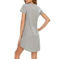 thumbnail image 5 of XBASW Womens Cotton Nightgowns Short Sleeve Nightdress Loose Pajamas Dress Womens Crewneck Nightshirt Loungewear for Summers S-XXL, 5 of 9