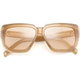 thumbnail image 2 of FEISEDY Women Retro Square Sunglasses Trendy Shield Flat Top Shades B2717, 2 of 7