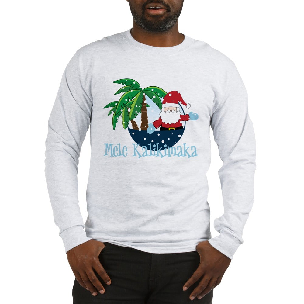 Hawaii Unisex Cotton Long Sleeve T-Shirt CafePress Mele Kalikimaka 