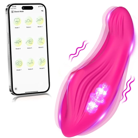 AYIYUN APP Remote Control Vibrator Female Sex Toys Bluetooth Wearable Panty Adult Toy Silicone Mini Stimulator Waterproof Massager with 9 Silent Vibrating Modes for Women Couples Pleasure