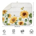 thumbnail image 2 of Sunflower Counter Mat for Dish Drying, 18x24 Inch Microfiber Pad, Foldable Absorbent Kitchen Rack Mat with Floral Design, 2 of 5