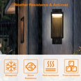 thumbnail image 4 of Motion Sensor Outdoor Wall Lantern 2 Pack Black Modern LED Exterior Light Fixture with Clear Glass for House Garage IP54 Waterproof 750LM, 4 of 14