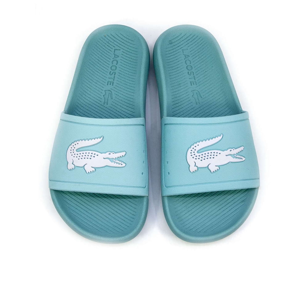 pink lacoste slides