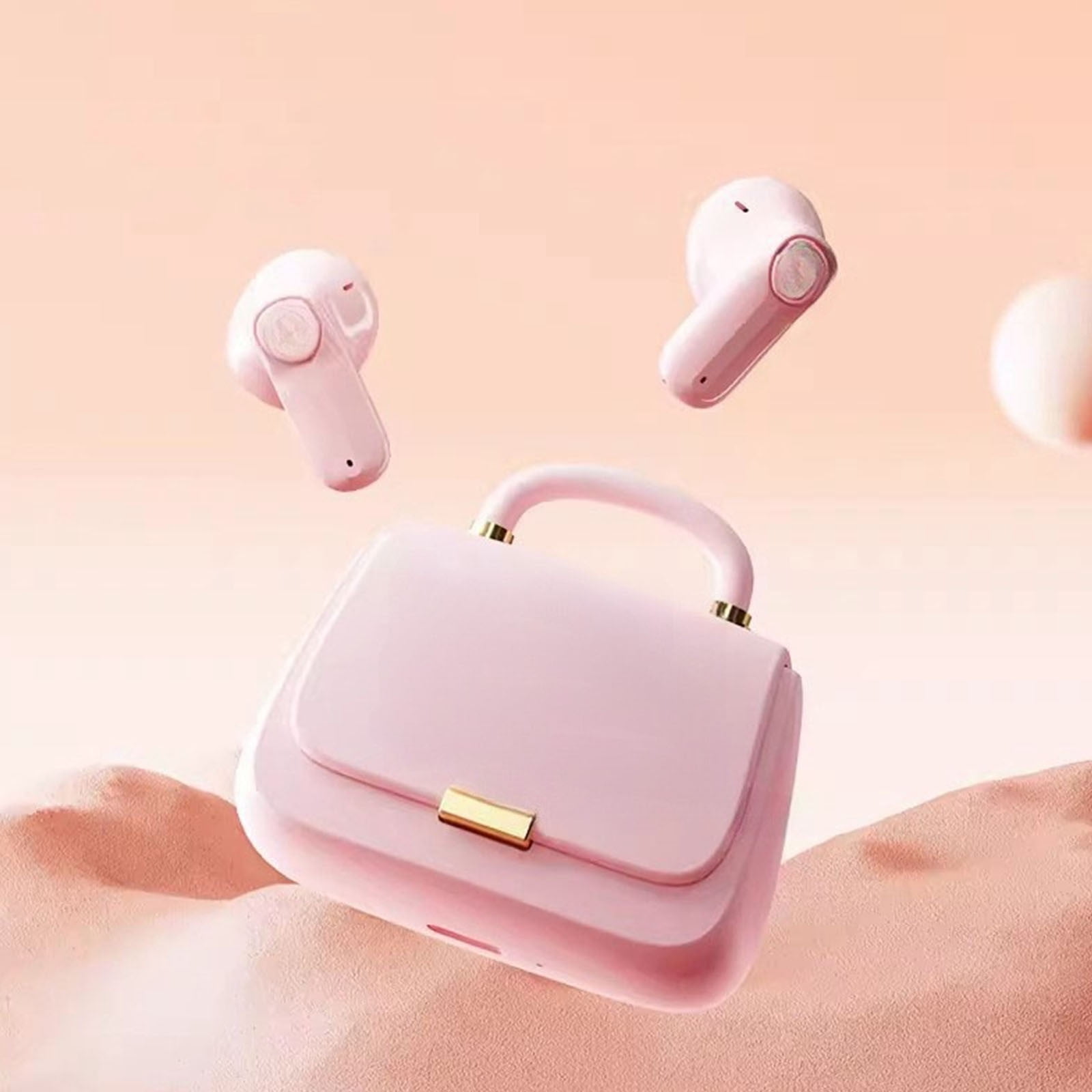 Women's Handbag Model Wireless Mini Earbuds,Compact Bluetooth Earphones with Long Battery Life, Ideal for Small Ear Canals, Stylish Design for Music and Calls, Idea