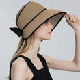 thumbnail image 5 of Sun Hat, Beach Hats for Women, New Summer Large Brim Hat with Bowknot and An Adjustment Rope to Adjust Fit Own Size, Folded Wide Brim Flap Cover Sun Hat for Adding Stylish&Cool Style, Gray, 5 of 6