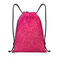 thumbnail image 1 of Xecao Rose Red Glitter Pattern Sports Drawstring Backpack - String Swim Gym Bag with Wet Proof Pocket for Women&Men-Medium, 1 of 6
