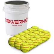 PowerNet Softball Batting Practice Equipment, Softball Training Equipment, Bucket of Softballs, Weighted Softballs, Flexi Soft Balls, Crushers, 11" & 12" Softballs