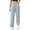 Light Blue, variant on Women's Fleece Lined Stretch Denim Jeans, High Waist Elastic Drawstring Wide Leg Pants, Comfortable Straight Leg Trousers, Warm Winter Casual Wear, 2025 Fashion Dark Blue XXXL