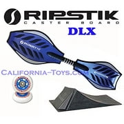 BLUE Razor Ripstik DLX Castor Board with Extra set of Ripstik Replacement Wheels & PUNK RAMP