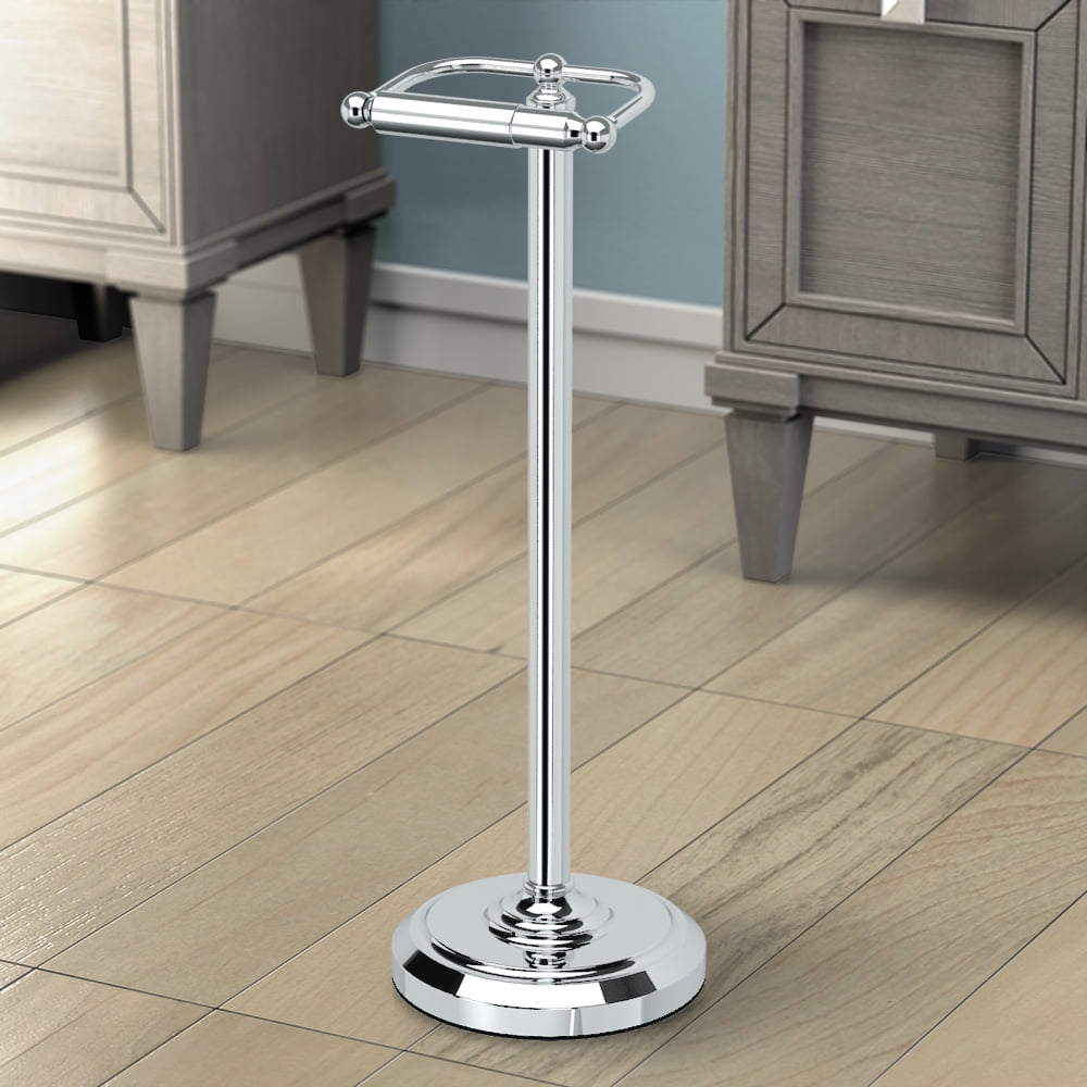Gatco Freestanding Pedestal Toilet Paper Holder, Chrome