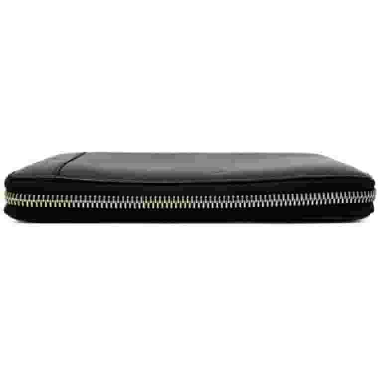 Pre-Owned Gucci Round Long Wallet Black Silver Micro Shima Pre-Owned Gucci Round Long Wallet Black Silver Micro Shima