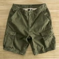 thumbnail image 2 of JIUKE Men's Cargo Shorts Casual Solid Color Outdoor Hiking Shorts Summer Work Shorts with Multi Pockets, 2 of 3