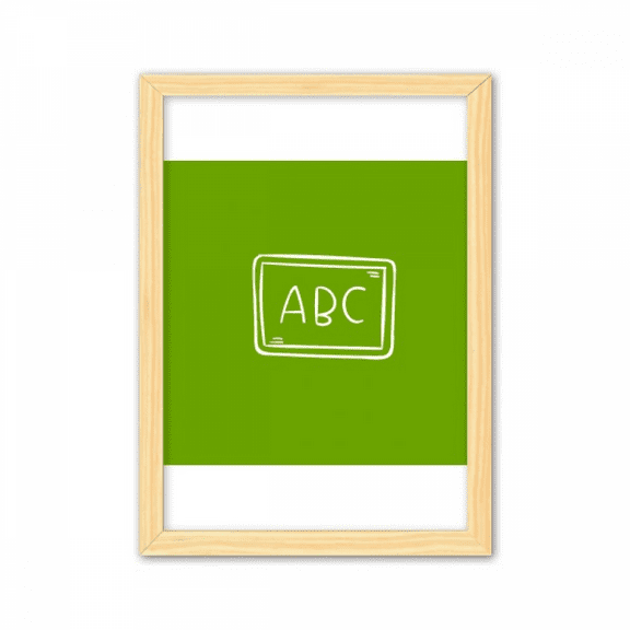 Knowledge Display English Alphabet Blackboard Decorative Wooden Painting Home Decoration Picture Frame A4
