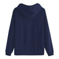 thumbnail image 4 of qucoqpe Womens Classic Cozy Long Sleeve Sweatshirt Fall Winter Lightweight Solid Casual Hooded Pullover Tops, 4 of 5
