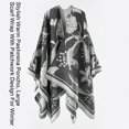 thumbnail image 3 of Elegant Open Front Warm Poncho Shawl Wrap for Women Soft Warm Cape, 3 of 18