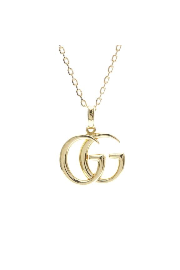 Pre-Owned Gucci Double GG Necklace Yellow Gold (18K) No Stone Men,Women Fashion Necklace (Gold)