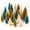 B-Green Gold Ivory, variant on Ayieyill 30PCS Artificial Mini Christmas Trees, Mini Pine Tree Sisal Trees with Wood Base Bottle Brush Trees for Christmas Table Top Decor Winter Crafts Ornaments (Beige)