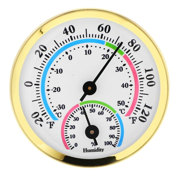 HONMEET Small Analog Thermohygrometer for Home Use, Compact and Accurate Indoor Temperature and Humidity Gauge