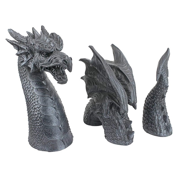 Esculturas De Dragones Estatua de dragón de resina para decoración de jardín decoración de Likrtyny Libre de BPA