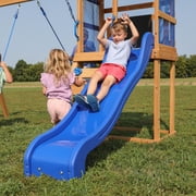 Backyard Discovery Bay Pointe Cedar Wood Swing Set, Slide, Play Deck, Rock Wall Ladder