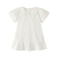 thumbnail image 2 of Esaierr Little Girls Summer Cotton for 1-8 Years Dresses Short Sleeve Casual Dress Soft Loose Sundress for Baby Kids, 2 of 9