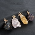 thumbnail image 4 of Piedra de cristales, collar Collar de cristal Colgante de piedra rugosa natural irregular Rosa Yuyangstore Colgante de piedra en bruto, 4 of 8