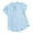 Light Blue, variant on Inverlee Chiffon Blouses for Women Boho Short Sleeve Tops Casual Loose Fit Solid Color Shirts Flowy Elegant Tunic Top