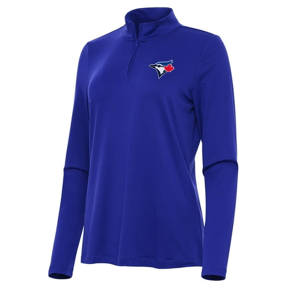 Women's Antigua Royal Toronto Blue Jays Reprocess Quarter-Zip Top