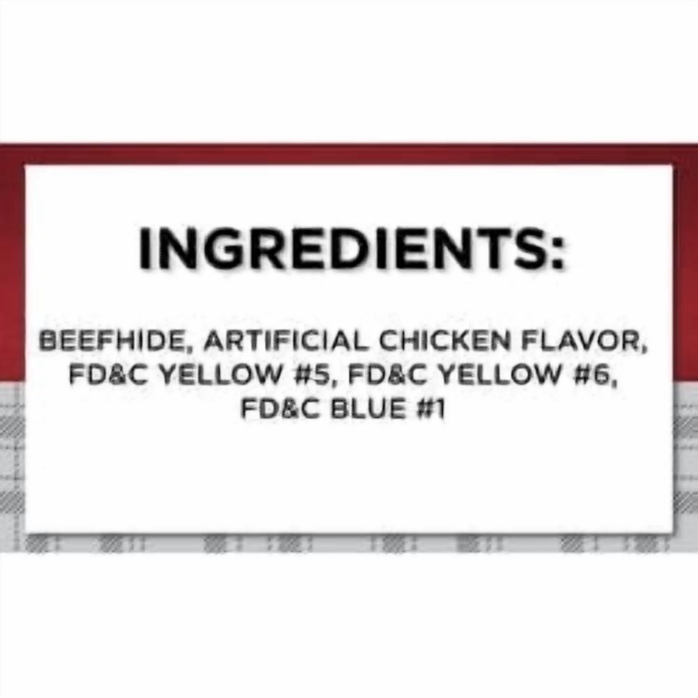 Ol' Roy Rawhide 9-inch Large Knotted Bones Artificial Chicken Flavored Chews for Dogs, Dry, 16.02 oz, 3 Count