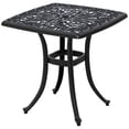 thumbnail image 1 of Outsunny Table d'Appoint d'Extérieur en Aluminium Coulé avec Trou pour Parasol, 1 of 10