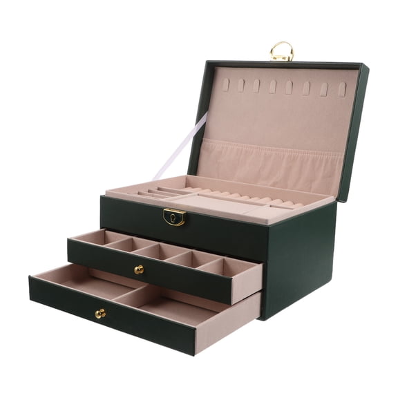 HONMEET Multi-Color PU Jewelry Organizer Box with Soft Lining for Accessories Storage and Travel