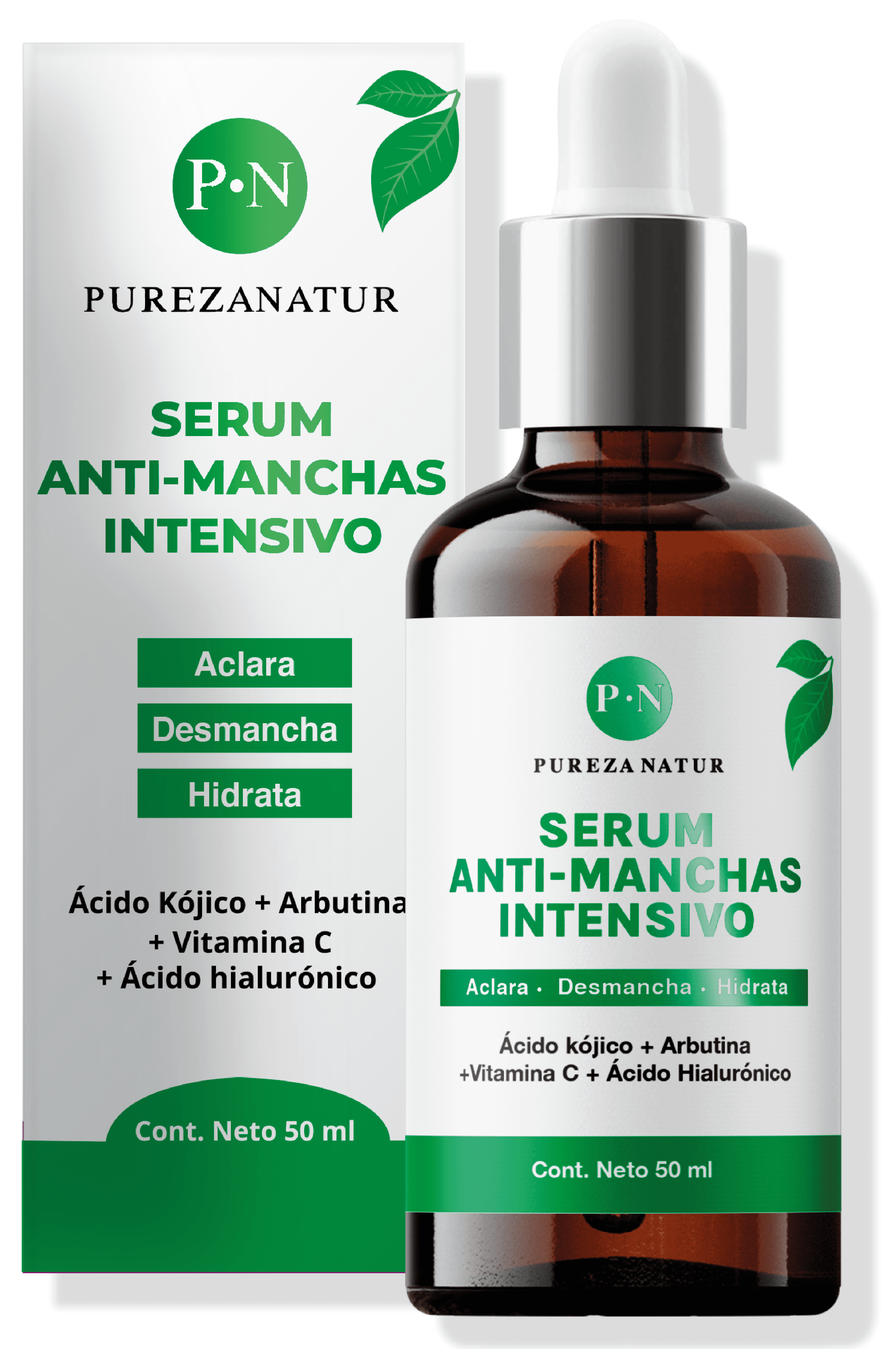 Suero Facial aclarante intensivo Pureza Natur Ácido Hialuronico facial ...