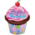 thumbnail image 2 of 35 inch Qualatex Birthday Frosted Cupcake Foil Mylar Balloon - Packaged - Qty 1 - Party Supplies Decorations, 2 of 2