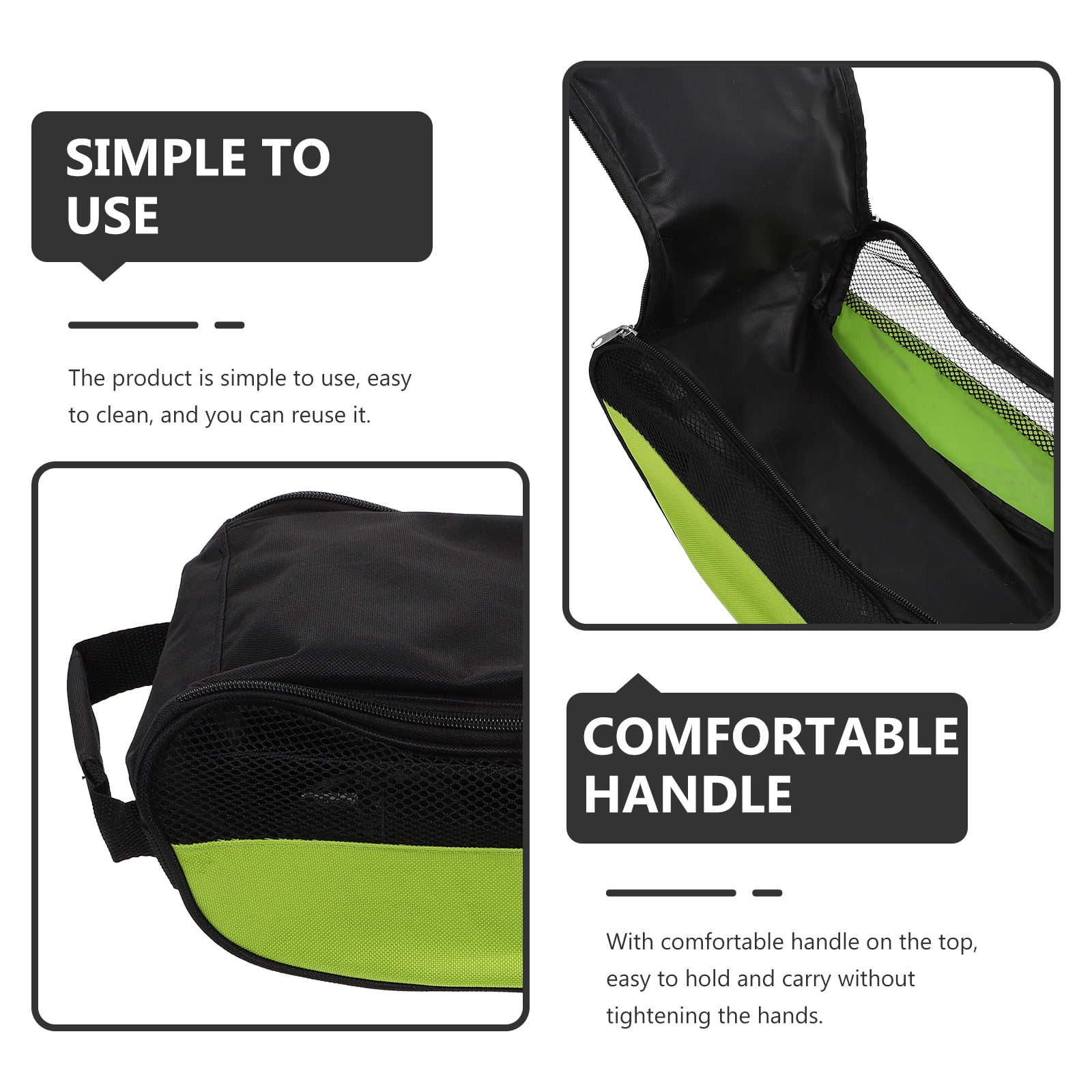 Tersarium Portable Golf Shoe Storage Bag Breathable Shoe Pouch Nylon Golf Shoe Bag